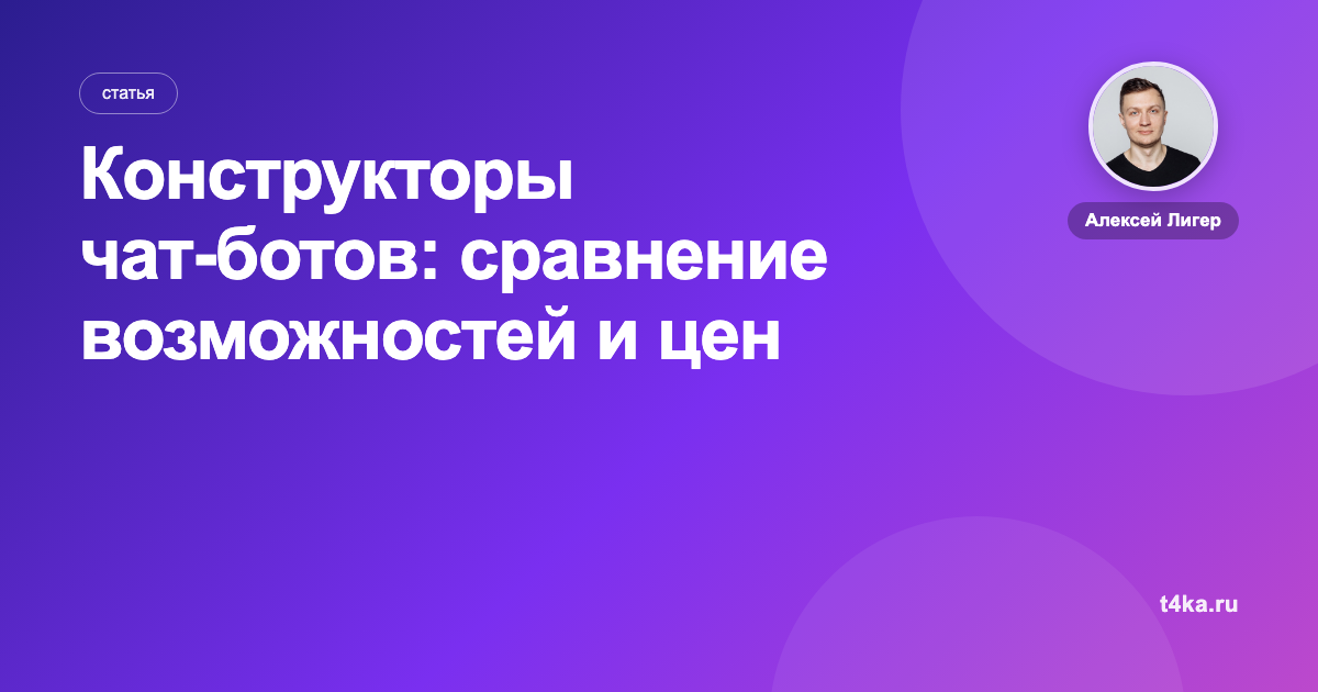 Конструкторы чат-ботов: сравнение возможностей и цен
