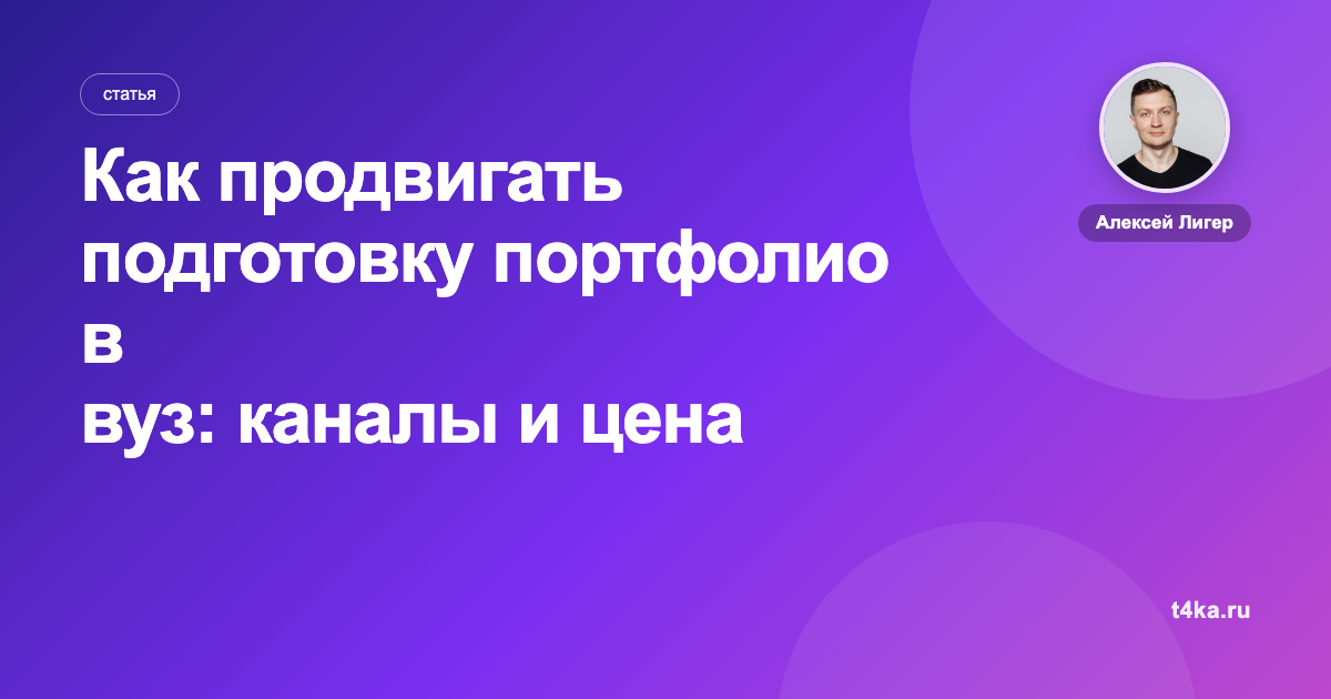 Как продвигать подготовку портфолио в вуз: каналы и цена заявки