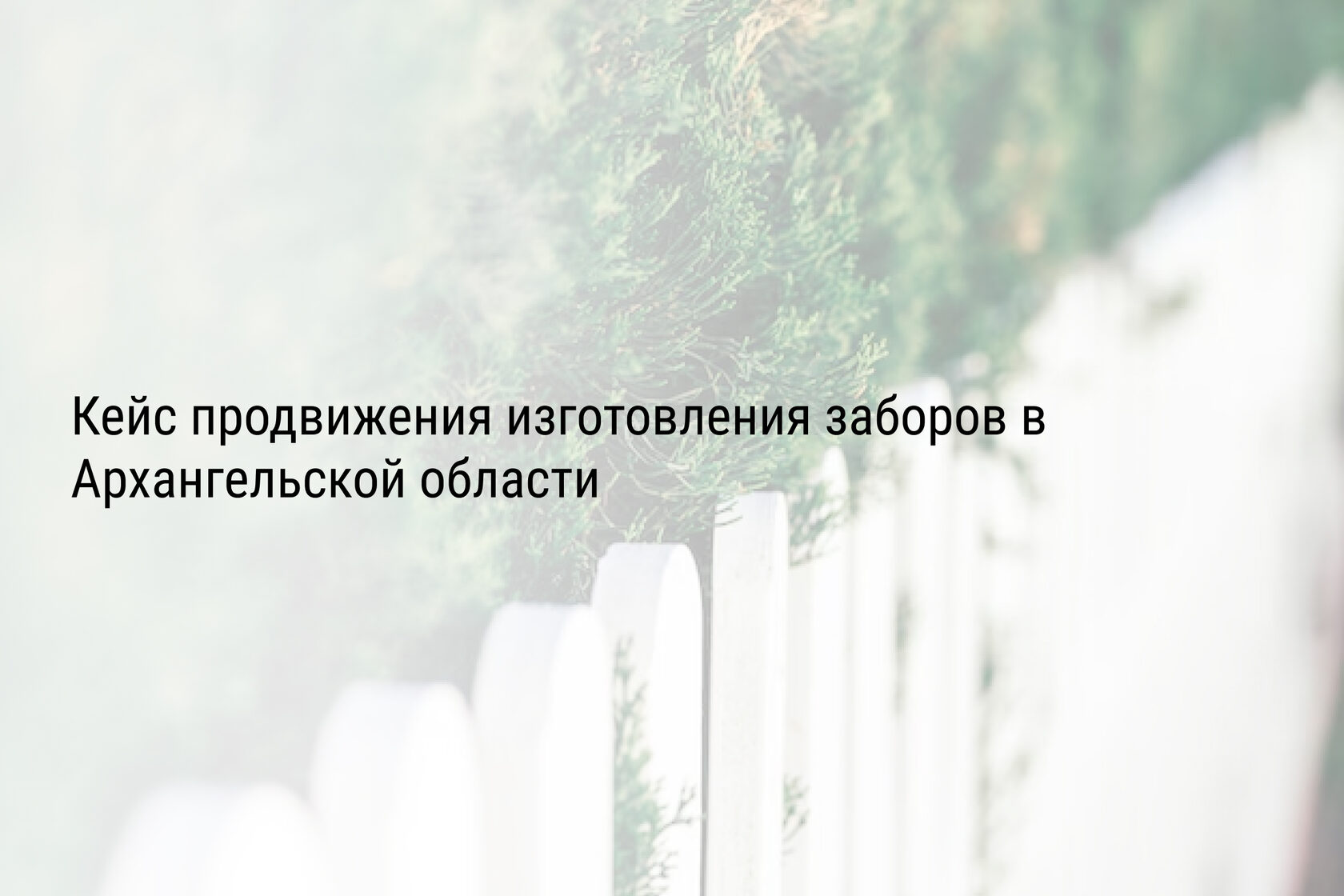Кейс продвижения изготовления заборов в Архангельской области
