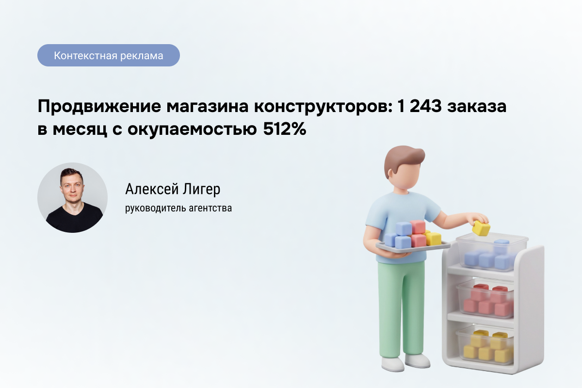 Кейс: Интернет-магазин конструкторов в Яндекс Директ - 1 243 заказа по 442 руб.