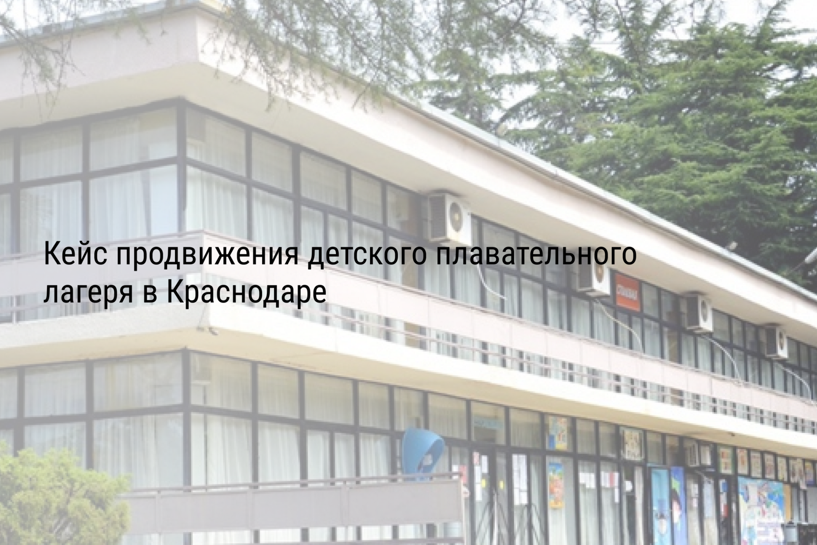 Кейс продвижения детского плавательного лагеря в Краснодаре