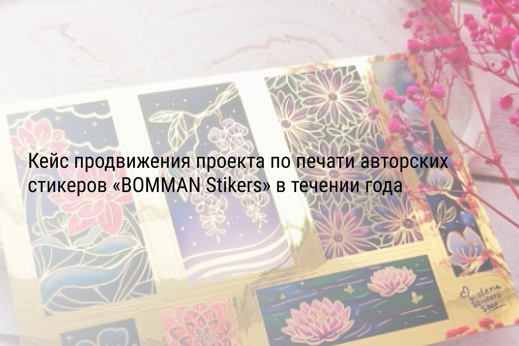 Кейс продвижения проекта по печати авторских стикеров «BOMMAN Stikers» в течении года