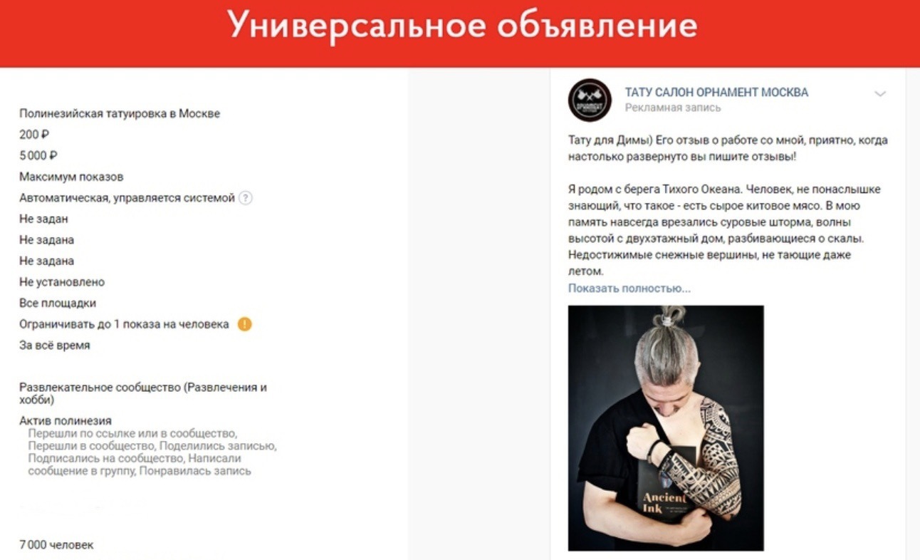 Кейс: Тату-салон в Москве: 281 заявка по 447 рублей — иллюстрация 4